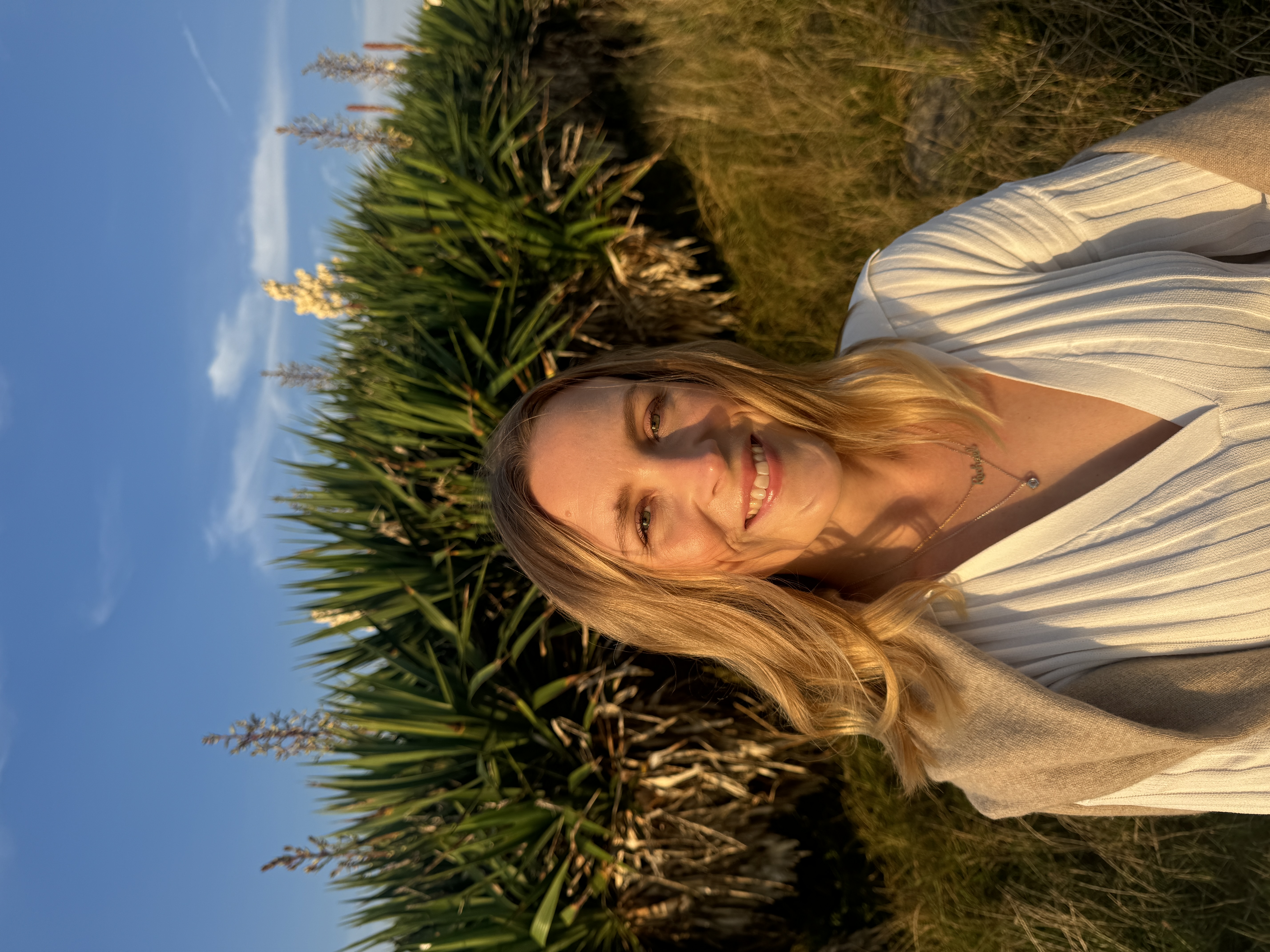 Rachael McGrath outdoors at golden hour